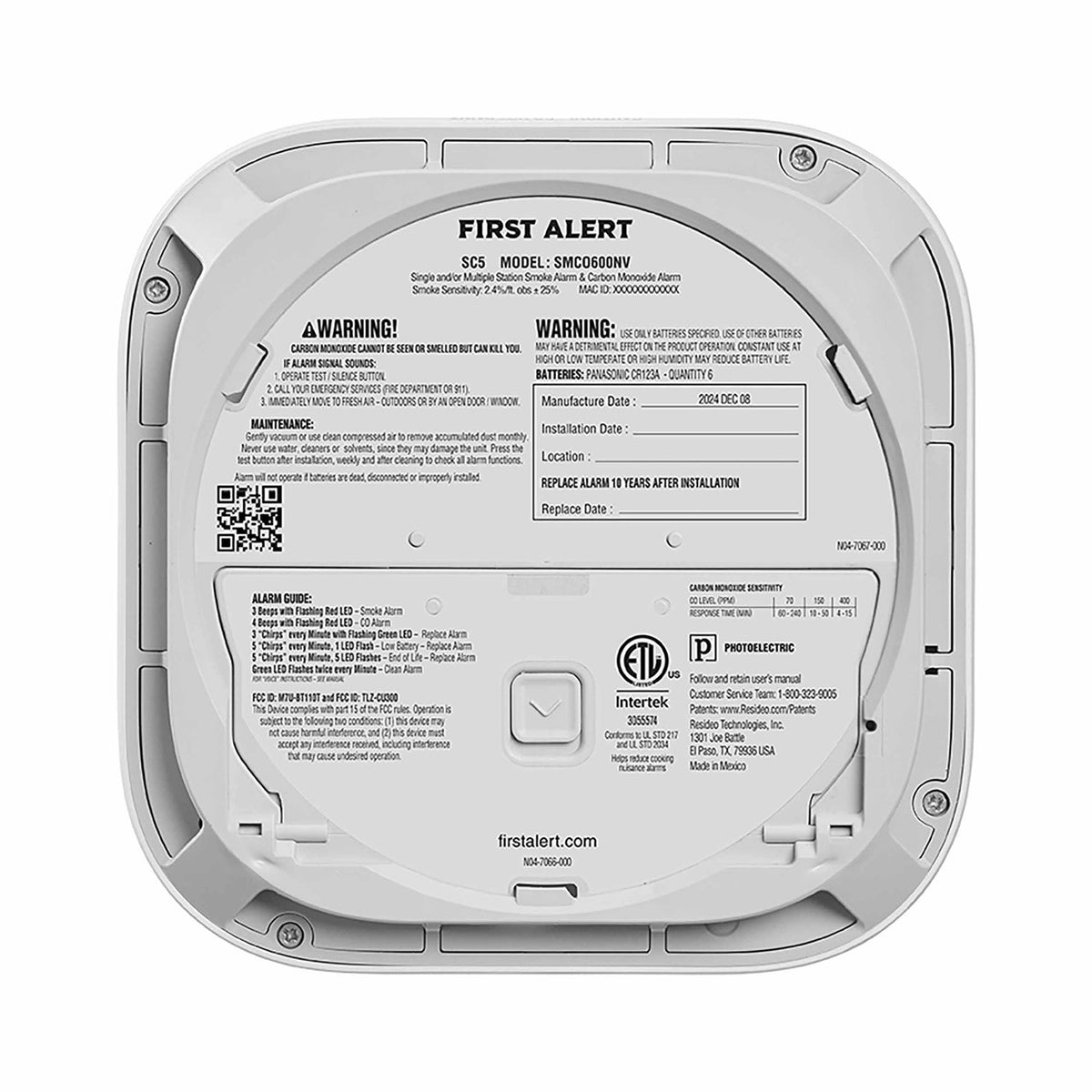 SC5 Battery Smart Smoke & Carbon Monoxide Alarm